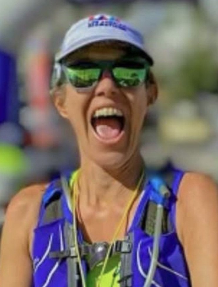 Julie Weiss at a marathon finish